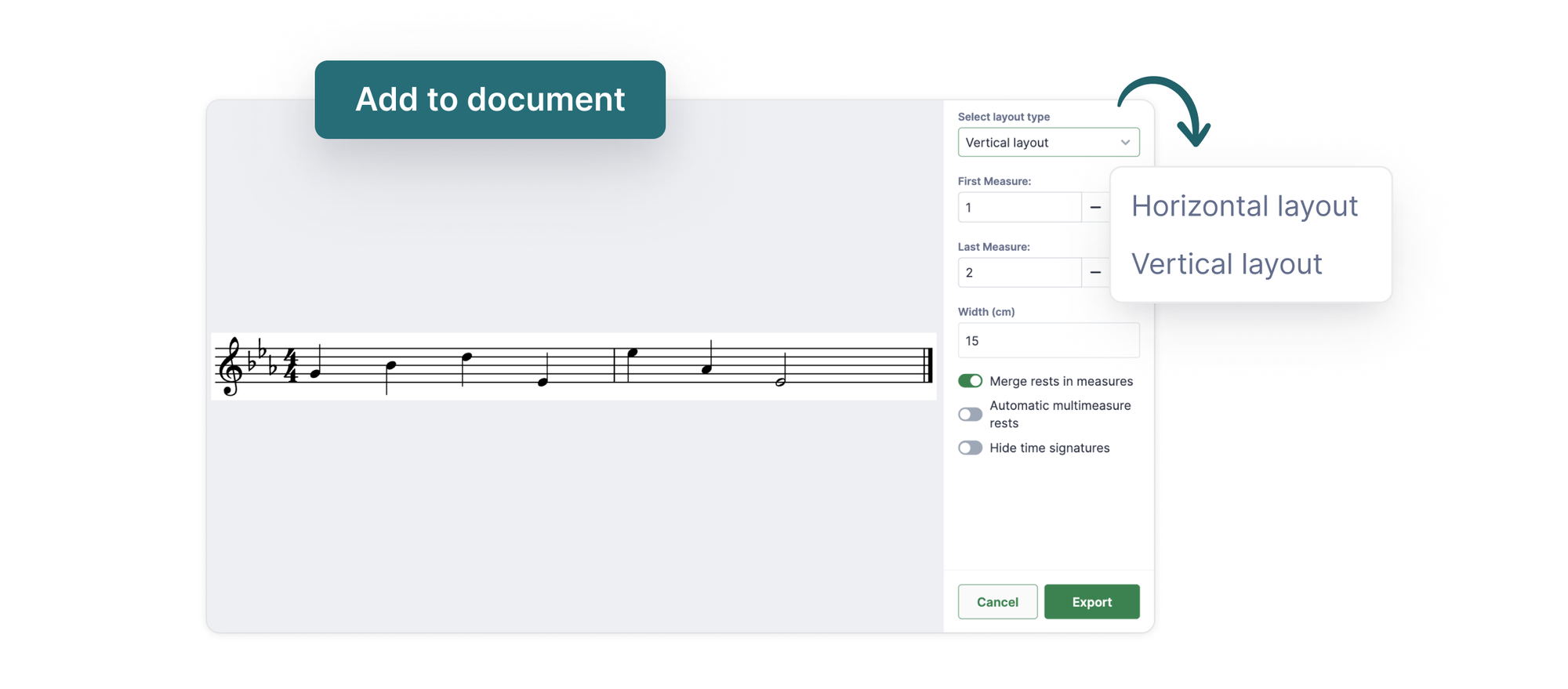 Custom music Snippet exports